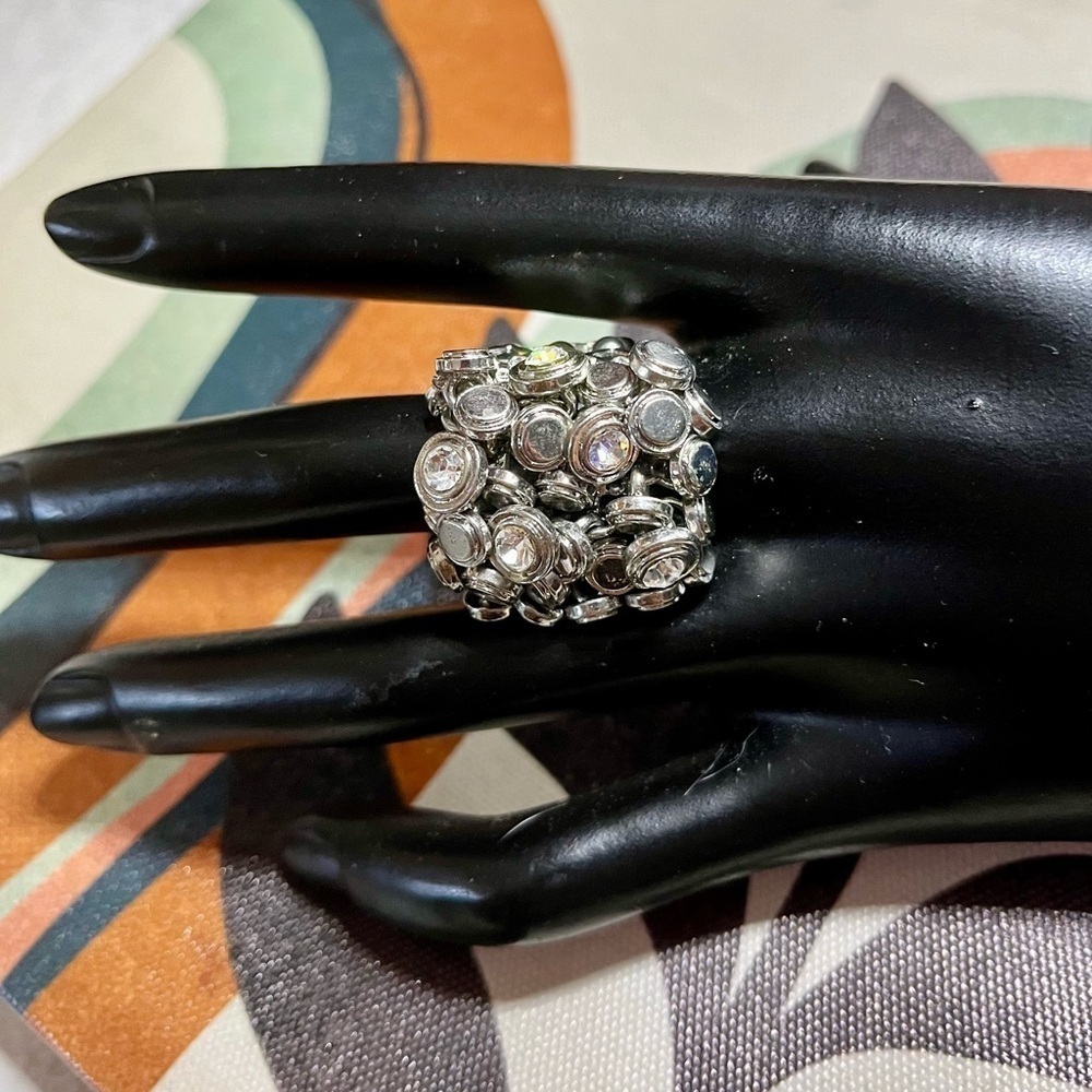 Cluster Crystal Stretch Ring - Picture 4 of 4